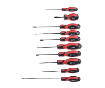 RS PRO Pozidriv; Slotted Screwdriver Set, 10-Piece