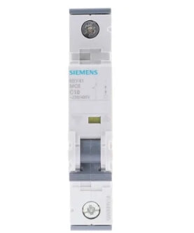 siemens Sentron 5SY4 MCB, 1P, 10A Curve C, 400V AC, 72V DC, 10 kA Breaking Capacity