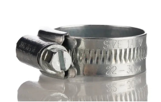 Jubilee Zinc-Plated Mild Steel Slotted Hex Worm Drive, 13mm Band Width, 22 → 30mm ID