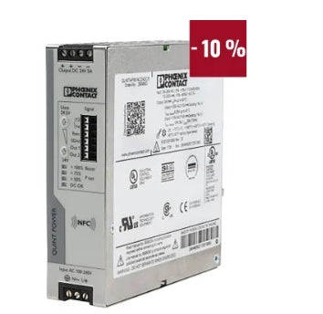 Phoenix Contact QUINT POWER Switched Mode DIN Rail Power Supply, 100 → 240V ac ac Input, 24V dc dc Output, 5A
