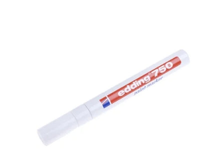 Edding White 2 → 4mm Medium Tip Paint Marker Pen for use with Glass, Metal, Plastic, Wood