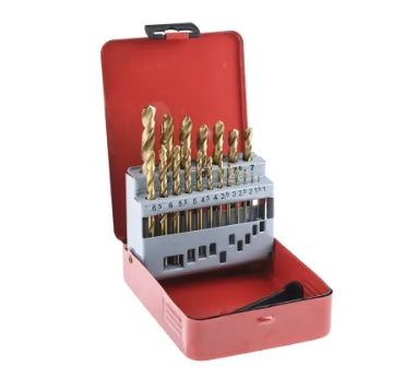 RS PRO 19-Piece Twist Drill Bit Set for Metal, 10mm Max, 1mm Min, HSS Bits