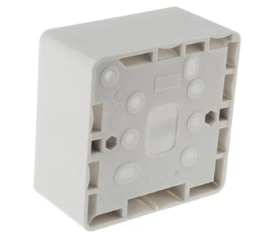 MK Electric Logic Plus White Gloss Back Box, BS, IP20, 1 Gangs, 87 x 87 x 40mm