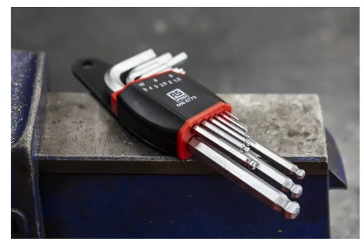 RS PRO 9 piece L Shape Metric Hex Key Set, 1.5mm