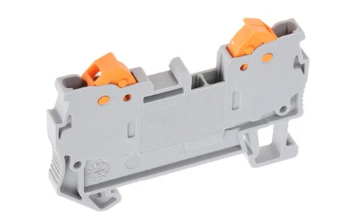 Phoenix Contact QTC 1.5 Series Grey Feed Through Terminal Block, 0.25 → 1.5mm², Single-Level, Quick Connect
