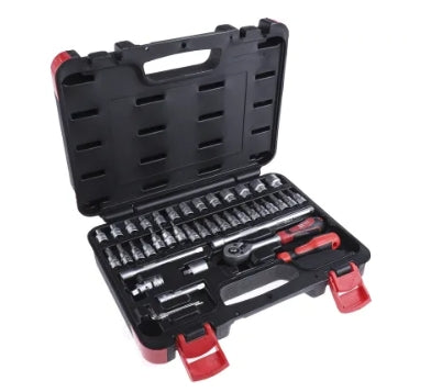 RS PRO 43-Piece Metric 1/4 in Standard Socket/Bit Set with Ratchet