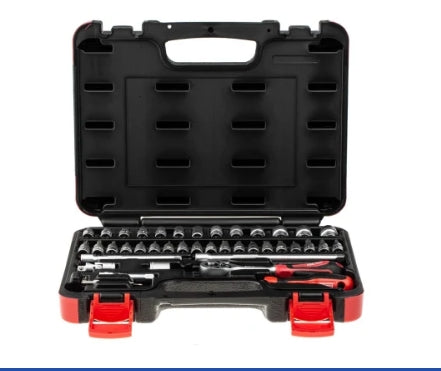 RS PRO 43-Piece Metric 1/4 in Standard Socket/Bit Set with Ratchet