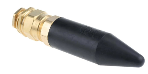 Black Brass Cable Gland, M25 Thread, 20.3mm Min, 27.4mm Max, IP66