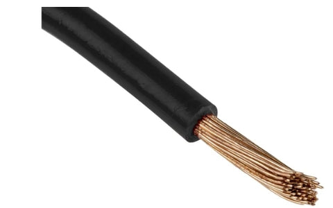 RS PRO Black 16 mm² Hook Up Wire, 6 AWG, 115/0.4 mm, 100m, PVC Insulation