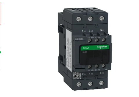 Schneider Electric TeSys D LC1D Contactor, 110 V ac Coil, 3-Pole, 40 A, 18.5 kW, 3NO, 690 V ac
