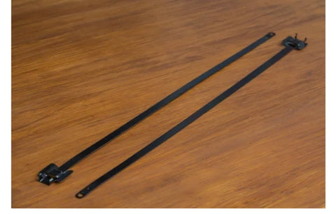RS PRO Cable Tie, Releasable, 450mm x 10 mm, Metallic 316 Stainless Steel, Pk-100