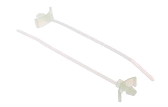 HellermannTyton Cable Tie, Inside Serrated, 100mm x 2.5 mm, Natural Polyamide 6.6 (PA66), Pk-25