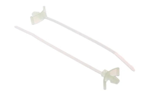 HellermannTyton Cable Tie, Inside Serrated, 100mm x 2.5 mm, Natural Polyamide 6.6 (PA66), Pk-25