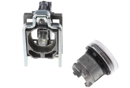 Schneider Electric, Harmony XB4, Panel Mount White Universal LED Pilot Light, 22mm Cutout, IP66, IP67, IP69(IP69K),