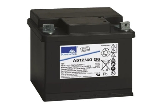 Sonnenschein 12V M6 Sealed Lead Acid Battery, 40Ah
