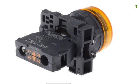 Schneider Electric, Harmony XB5, Panel Mount Orange Universal LED Pilot Light, 22mm Cutout, IP66, IP67, 24V ac/dc