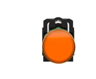 Schneider Electric, Harmony XB5, Panel Mount Orange Universal LED Pilot Light, 22mm Cutout, IP66, IP67, 24V ac/dc