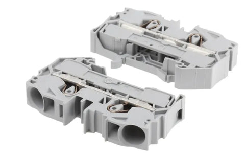 Wago TOPJOB S, 2016 Series Grey Feed Through Terminal Block, 16mm², Single-Level, Push-In Cage Clamp Termination, ATEX,