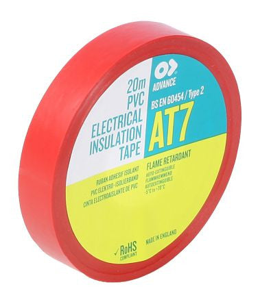 TAPE,INSULATING,PVC,RED,12MMx20M