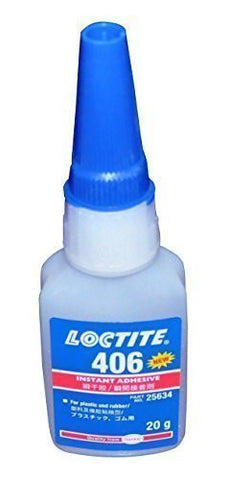 ADHESIVE,RUBBER/PLASTIC,20GM,406,LOCTITE