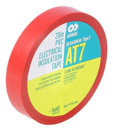 TAPE,INSULATING,PVC,RED,19MMx20M