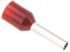 FERRULE,INSULATED,BOOTLACE,1.5MM²,RED