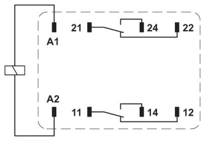 Single relay - REL-IR/L-230AC/2X21 - 2834070