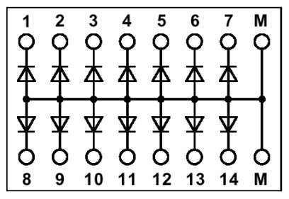 Diode block - EMG 45-DIO14M - 2950129